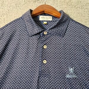 Peter Millar Summer Comfort Polo Shirt Mens Medium Paisley Lake Nona Golf Club